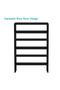 2-Tier Stackable Shoe Rack, Wooden 2-Shelf Shoe Shoes , Black - 5