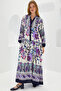 Women's Navy Purple Viscose Modest Dress 2423 - 3