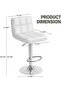 Ultimate C8541 Bar Stool - White Set Of 2 - 3
