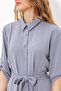 Women's Gray Belted Shirt Dress 2442 - 4