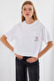 4321 Oversize T-Shirt with Pocket Detail - White - 3