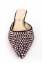 Women's Pointed Toe Rhinestone Embellished Slipper & Shoes PL 984147 Black - 8