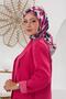 Relax Geometirk Venus وشاح ناعم أزرق وردي داكن 1137-10 - 2