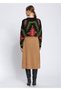 Merino Wool Camel Knitwear Skirt with Belt Detail - 5