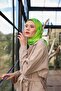 وشاح ناعم بنمط قماش أخضر 1164-02