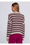 Organic Cotton Blended Green Ecru Knitwear Cardigan - 3