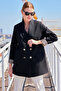 0704 Black Blazer Jacket - Button Detailed - 4