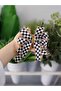 Checkered Bow (15 cm Bow), Checkered Ribbon, Decoration, Decoration, New Year