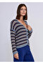 Organic Cotton Blended Blue Camel Knitwear Cardigan - 4