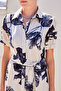2213 Short Sleeve Viscose Dress - Ecru - 5
