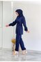 Camelya Premium Satin Set - Women's Shirt and Trousers Matching Hijab Design - 3