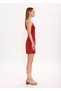 Halter Neck Cinnamon Color Knitwear Top - 4