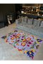 Paris Collection Light Purple Theme Mixed Flower Motifs Patterned Vintage Decorative Carpet 53 - 2