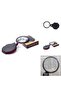 Rami̇a-Premi̇um 5X 60mm Glass Optical Lens Foldable Leather Covered Pocket Magnifier Xx1051 -Tg.Ty