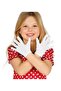 White Color Children's Boy Lycra Pantomime Gloves - 2