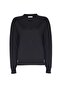 Black V-Neck Basic Knitwear Women's Sweater - 4