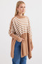 15783 Slit Poncho Sweater - F.Mink - 3