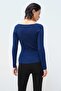 Indigo V-Neck Women's Sweater - 3