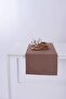 Linen Runner Stain Resistant Fabric Brown 40x140