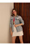 Floral Sequin Embroidered Regular Fit Long Sleeve Buttoned Design Denim Jean Jeans Jacket - 4