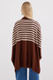 15783 Slit Poncho Sweater - F.Brown - 7