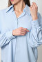 Balloon sleeve stone detailed non-see-through elegant invitation shirt - 4