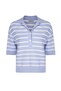 Lilac Geometric Patterned Women's Shirt Collar Sweater - 5