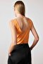 U Collar Orange Sleeveless Women's Tank Top - 6