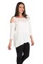 Shoulder Detail Lace Plus Size Blouse Ecru - 3