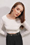 0444 Crop Chain Blouse - White - 5