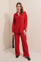 5858 Knitted Two-Piece Set - Red