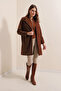 9085 Kaşe Coat - D.kahve - 2