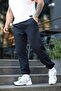 Seasonal Woven Fabric Unisex Jogger Leg Navy Blue Tracksuit - 4
