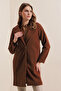 9085 Kaşe Coat - D.kahve - 4