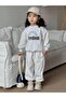 Unisex Kids Freedom Printed Oversize Sweatshirt Tracksuit Set - 2