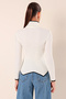 15823 Turtleneck Knitwear Sweater - White - 6