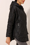 5181 Hooded Quilted Coat - Black - 6