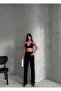 Women's Black Color Lycra Fabric Straight Fit Denim - 3