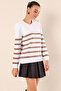 15820 Button Detailed Striped Sweater - C. Mink - 4