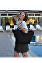 Jute Buttoned Women's Beach Bag Accessory Daily Casual Bag Natural Handmade Stylish Bag - 6