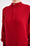 15839 Full-length Knitwear Dress - Red - 5