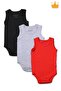0-3 Years 100% Cotton 3-Piece Interlock Snap-On Athlete Badi Bodysuit Set 3737 - 2