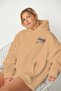 Unisex Oversize Sweatshirt Hoodie Nirvana in Utero Printed Beige – Hooded, Kangaroo Pocket, 3 Strands - 8