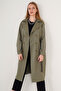 5853 Double Breasted Collar Trench Coat - Çağla - 5