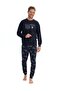 Us Polo Assn. Men's Long Sleeve Round Collar Tracksuit Pajama Set S25841
