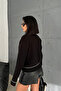 Black Stripe Detailed Knitwear Cardigan - 3