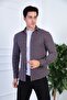 Slim Fit Knitted Carpenter Plaid Flexible and Comfortable Men's Shirt - 3