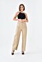 Women's Leather Trousers Beige 30634 - 5