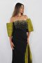 Black Green Women's Evening Dress - Stylish and Comfortable - 4