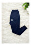 Children's unisex navy blue winter leggings Fleece-Lined comfortable soft mesh thick underwear leggings navy blue - 2